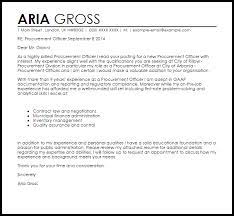 Procurement Officer Cover Letter Sample Cover Letter Templates Examples