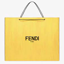 This tote bag is perfect for groceries or other shopping. Yellow Leather Bag Fendi Pack Shopping Bag Large Fendi