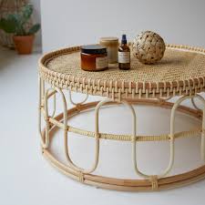 The robust members of the cork family stand firmly, making them suited for use as side tables or stools.‎ Tikamoon Samson Rattan Coffee Table