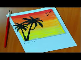 رسم سهل تعليم رسم منظر طبيعي بالالوان المائية سهل خطوة للمبتدئين بطريقة سهلة تعليم الرسم youtube win art art tablet