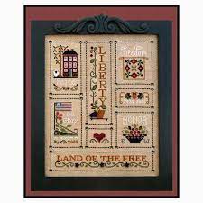 Rabbit's spring arrival is the title of this cross stitch pattern from kimberly's cottage (grandma kringles) that is stitched with weeks dye works (scuppernong, onyx, havana. Heart Of America From Little House Needleworks Cross Stitch Charts Cross Stitch Charts Casa Cenina
