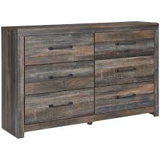 Browse a selection of industrial tall dressers & chests for the bedroom in styles like small, narrow, wooden & mixed materials. Ashley Furniture Drystan 6 Drawer Dresser In Burnt Orange And Teal Walmart Com Walmart Com