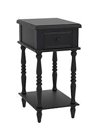 Urbanest Adams Accent End Table With Drawer 27 Inch Tall Black End Tables With Drawers End Tables Wood End Tables