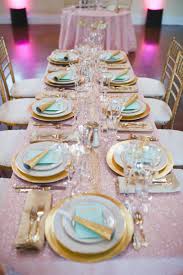 Romantic Blush Wedding Ideas Modwedding Wedding Mint Green New Years Eve Weddings Pink Sequin Table Runner