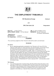 THE EMPLOYMENT TRIBUNALS