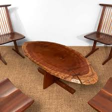 Walnut or hickory veneer top. Nakashima Furniture Featured In Design Auction Woodworking Network