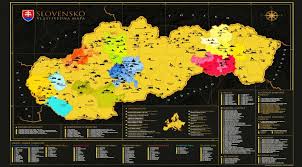 Slovensko bolo v stredoveku preotestanské. World Maps Slovensko Vlastivedna Black Gold Nastenna Stieracia Mapa Slovenska 59 4x84cm A1 Mall Sk