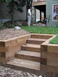 Garden Steps On A Slope 8 Garden Stairs Landscape Stairs Landscape Timbers