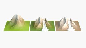 Cartoon Low Poly Mountains With Glacier 3d Model Ad Poly Cartoon Mountains Model 3d Model Low Poly Abstract Photos