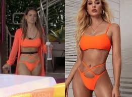Since then, he's been sharing updates and selfies with his. Love Island Usa Season 2 Episode 12 Lauren S Orange Wrap Bikini Shop Your Tv