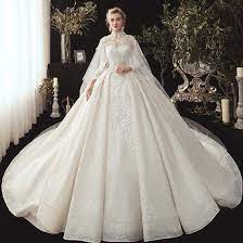 Check spelling or type a new query. Marchen Champagner Durchsichtige Brautkleider Hochzeitskleider Mit Umhang 2020 Ballkleid Stehkragen 3 4 Armel Ruckenfreies Applikationen Spitze