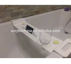 Acrylic Bath Tub Caddy Bathtub Caddy Tray With Ipad Storage Holder Buy Acrylic Bath Caddy Bathtub Caddy Bathtub Caddy Tray Product On Alibaba Com