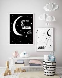 Black And White Themed Room Moon Print In Black And White Transportation Wall Art Instant Etsy In 2020 Toddler Room Decor Space Themed Nursery Boys Room Decor