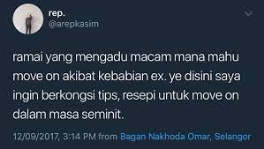 Kwentong move on muna tayo besss. Lawak Siyot Tips Move On Akibat Kebabian Ex Dalam Facebook