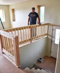 In prep for our addition i built this railing to get the project list started. Wood Handrail Plans Diy Stairs Wood Handrail Diy Stair Railing