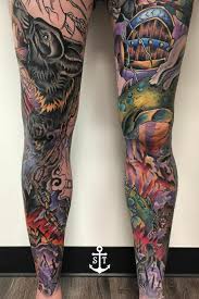 Mandi Johnson Ragnarok Leg Sleeves Traditional Viking Tattoos Jormungandr Tattoo Tattoos