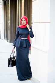Street Chic Peplum In 2019 Fashion Hijab Fashion Dresses