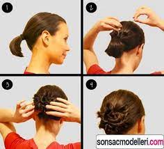 Praktische Haarsammelmodelle Einfache Interessante Und Schone Frisuren Sac Stilleri Sac Modeli Egitimleri Orta Uzunlukta Sac Stilleri