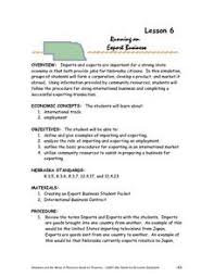 Import and export both are good in profit ratio for the importer and exporter due to the factors involving currency exchange and international trade. Import And Exports Lesson Plans Worksheets Lesson Planet