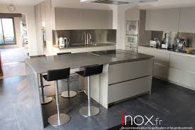 Ilot Credence Inox Plan De Travail Inox Tout Un Ensemble Realise Sur Mesure Epaisseur De 12 Plan De Travail Cuisine Cuisine Sur Mesure Plan De Travail Inox
