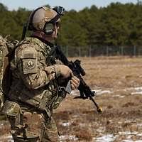 Brig. Gen. Ernest Litynski, left, commanding general