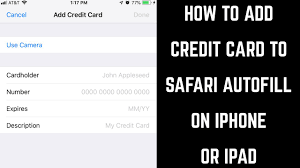 Use the camera or type. How To Add Credit Card To Safari Autofill On Iphone Or Ipad Youtube