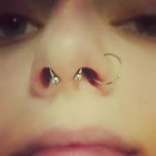 Left Nostril Pierced By My Boyfriend Piercings Nostril Hoop Ring Nose Ring
