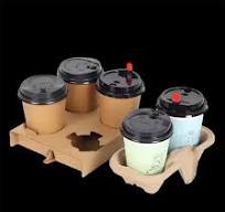 Custom Take Away to Go Ripple Biodegradable Disposable Coffee Paper Cup  Holder
