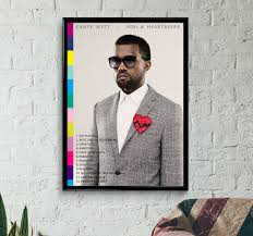 3.5 out of 5 stars. Kanye West 808 S And Heartbreak Album Wall Art Poster Canvas Print Wooden Hanging Scroll Frame Royal Decor Home