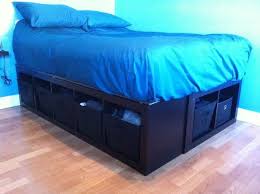 Expedit Bed Frame Ikea Hackers Bed Frame Ikea Shelves Cheap Furniture