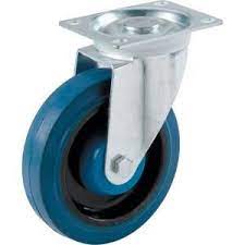 4 In Elastic Rubber Wheel Swivel Plate Caster 9260 At The Home Depot Swivel Casters Caster Elastic Rubber