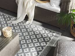 Balkon, küchenteppich im modernen greenery boho look. Outdoor Teppich Grau 120 X 180 Cm Geometrisches Muster Thane Beliani De