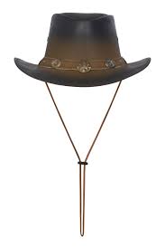 Leather Cowboy Western Australian Style Bush Hat With Conchos Leather Band Ebay Leather Cowboy Hats Cowboy Hat Design Cowboy