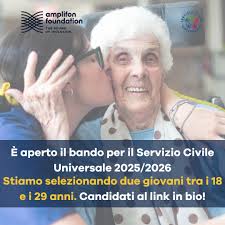 È ufficialmente aperto il bando #ServizioCivileUniversale per la selezione  di operatori volontari! Scopri il nostro progetto “Anziani al centro, in  periferia” che vede la co-progettazione tra Fondazione Amplifon e  @larotonda_baranzate. Stiamo selezionando