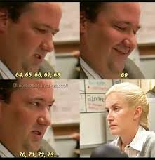 To be honest, the fact that I also do this and can relate to Kevin, kind of  scares me a bit. 🤣🤣🤣 #theoffice #kevinmalone #brianbaumgartner  #angelamartin #angelakinsey #counting #69 #countingto69 #sexualinnuendo  #nsfw #