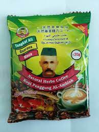 Kopi songkok merupakan salah satu daripada jenama kopi tempatan yang lebih kepada konsep kopi kuat atau kopi yang memberikan kesan sama jangan bagitahu isteri anda. Kopi Panggung Al Ambiak Original Publications Facebook