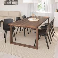 Morbylanga Odger Table And 6 Chairs Oak Veneer Anthracite Ikea Ikea Dining Table Dinning Room Tables Ikea Dining