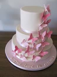 Pink Butterfly Theme Wedding Cake Round Wedding Cakes Butterfly Wedding Cake Fondant Wedding Cakes Butterfly Theme Cake