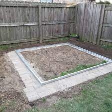 A foundation keeps the shed sturdy and protects it from moisture that could cause it to rot. Metal Frame Plywood Vs Patio Stones For Shed Base Observatories Cloudy Nights