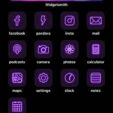 Choose from over a million free vectors, clipart graphics, vector art images, design templates, and illustrations created by artists worldwide! 100 Purple Neon App Icons Neon Aesthetic Ios 14 Icons Iphone Icon Pack Neon Neon Widgets Iphone Icons Purple Neon Purple App Covers In 2021 App Icon Iphone Icon Neon Purple