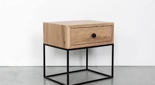 These nightstands with metal legs features exciting and sophisticated patterns. Industrial Nightstand Mid Century Industrial Style Solid Etsy Houten Bijzettafels Nachtkastjes Massief Eiken