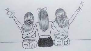 Check spelling or type a new query. Bff Drawing Girls Pencil Sketch Best Friends Drawing Step By Step Youtube