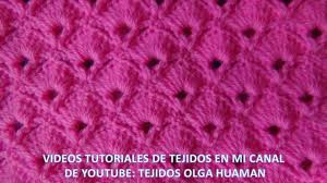 Puntos tejidos a crochet y/o ganchillo paso a paso fácil de tejer en video tutorial, puntos tejidos especiales para tejer colchita o mantita de bebe. Punto Abanico Tejido A Crochet