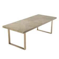 Catalaga Dinning Table In Washed Oak Veneer And Brass In 2020 Dinning Table Italian Dining Room Table Round Dinning Table