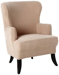 Surefit Stretch Wing Chair Slipcover Taupe Slipcovers For Chairs Wingback Chair Slipcovers Slipcovers