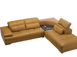 Madison sectional sofa with ottoman. Camel Leather Modern Sectional Sofa 697