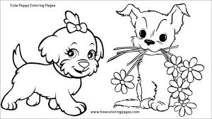 Puppy coloring pages playing in the ground. Cute Baby Puppy Coloring Pages For Kids Coloringbay