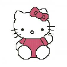 All Stitches Hello Kitty Cross Stitch Pattern Pdf 111 Meylah