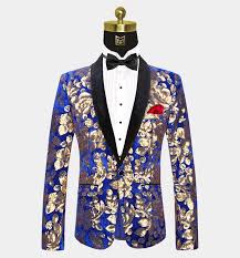 If your ceremony aims to be casual, try a cobalt blue or even a daring cornflower blue wedding suit, which could hit the perfect note at a cheerful barn wedding or country wedding. Blue And Gold Tuxedo Jacket Free Shipping Gentleman S Guru