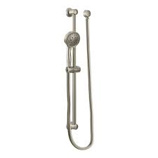 The graceful lines and attention to detail in every moen bathroom and kitchen faucet is designed to make impressions that last.covered under moen's limited lifetime. Moen 3667epbn Brushed Nickel Multi Function Hand Shower Package With Hose And Slide Bar Included Faucetdirect Com